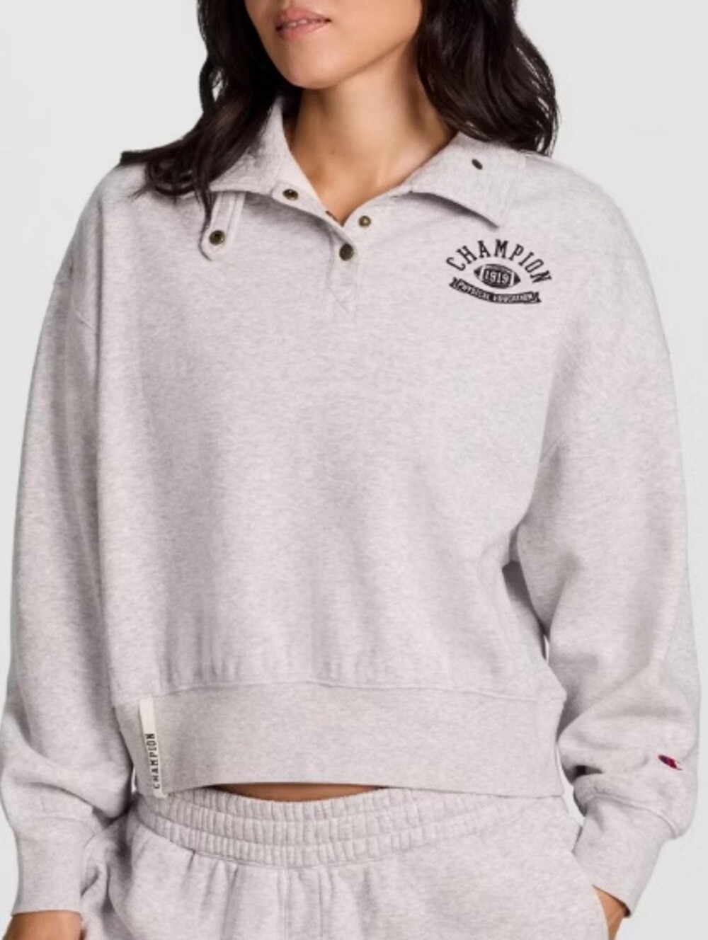 Champion quarter-snap fleece Pullover Retro Physical Education 1919 Plus Size 2X